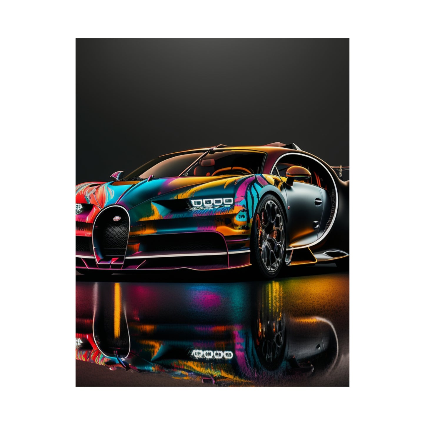 Premium Matte Vertical Posters Bugatti Chiron Super 2