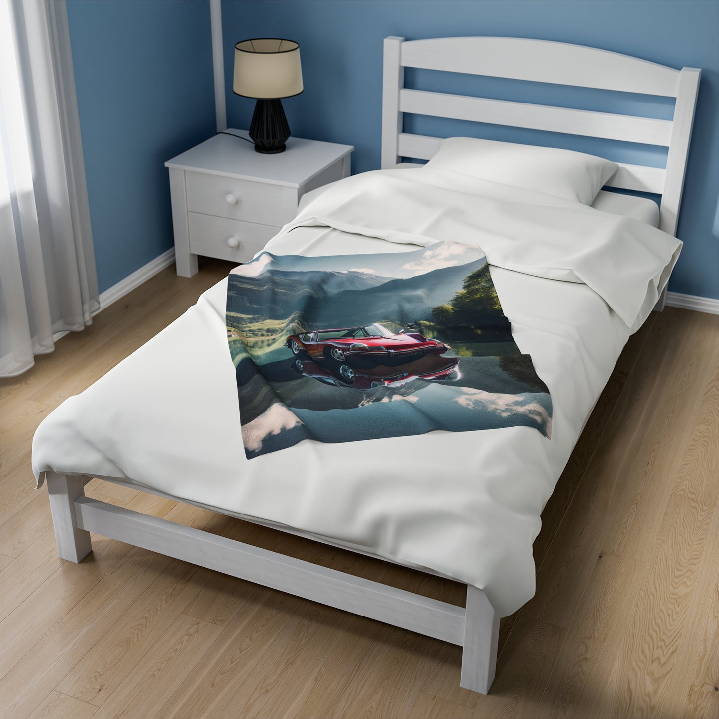 Velveteen Plush Blanket Porsche Lake 3