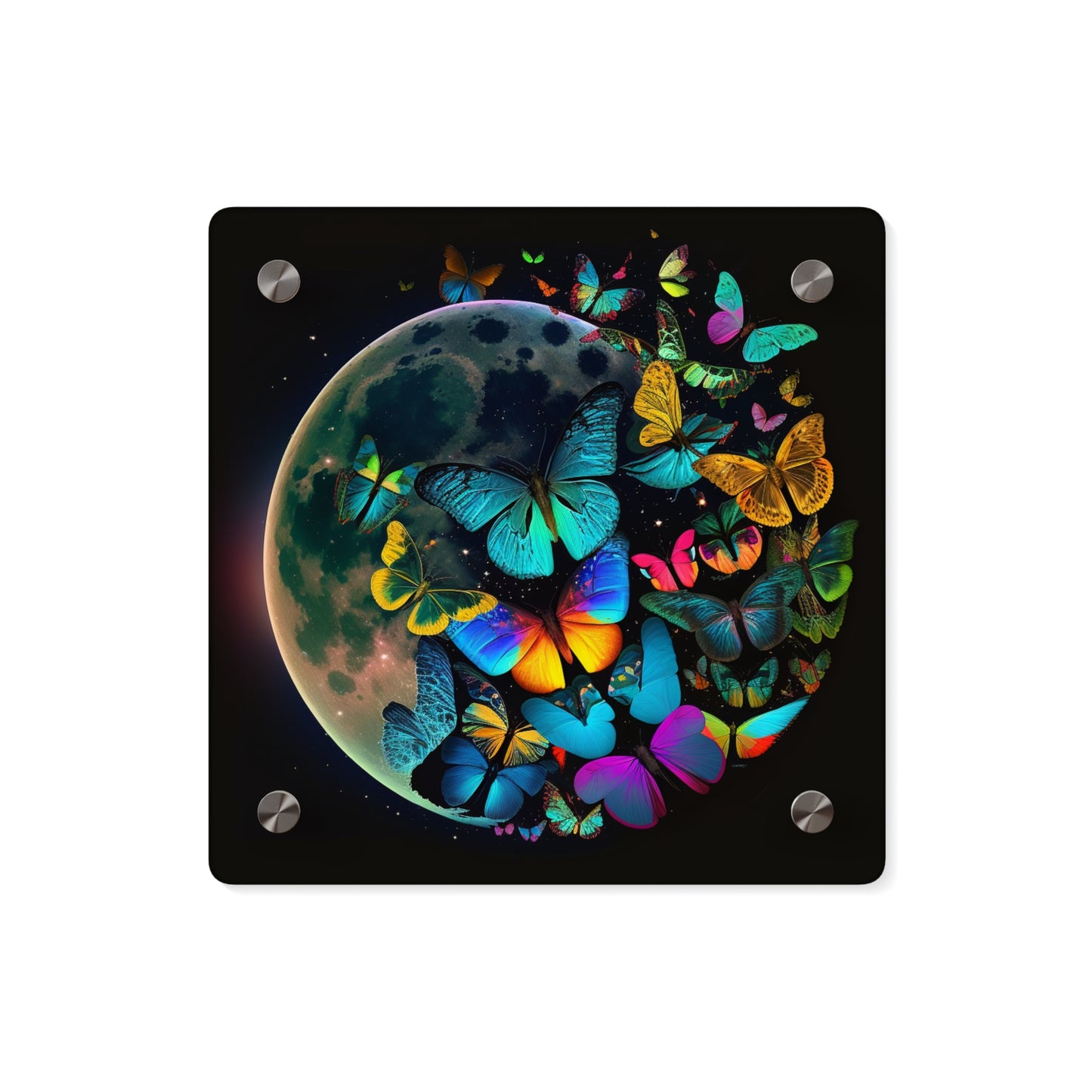 Acrylic Wall Art Panels Moon Butterfly 2