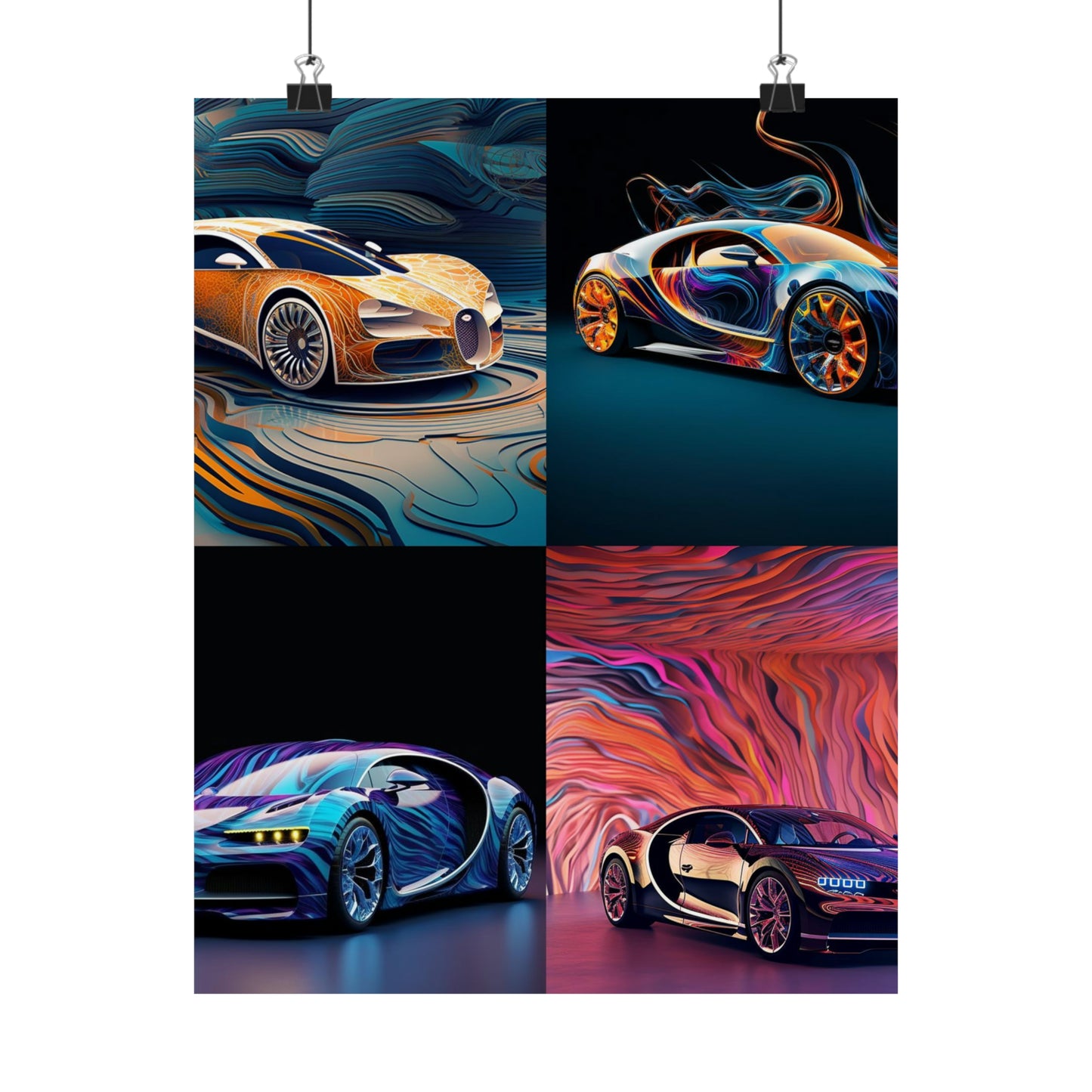 Premium Matte Vertical Posters Bugatti Abstract Flair 5