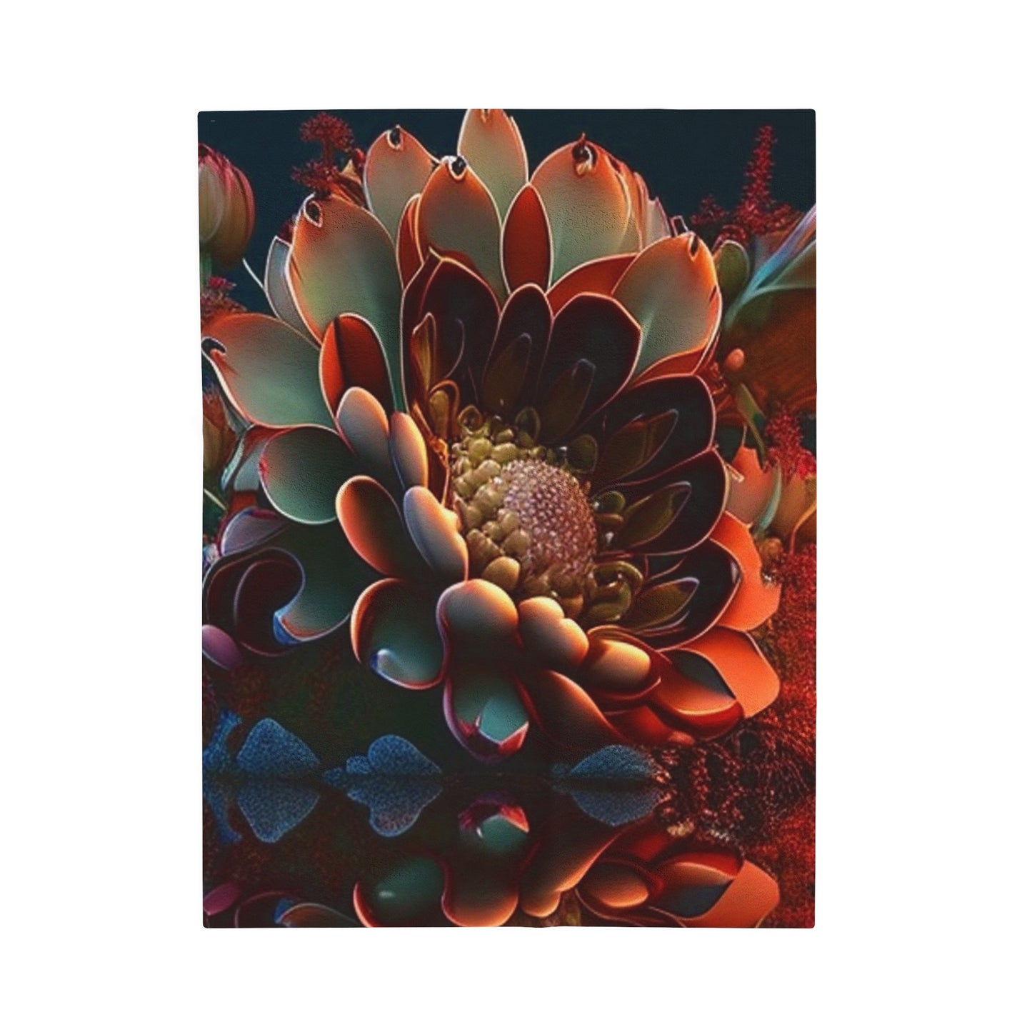 Velveteen Plush Blanket Flower Arangment 4