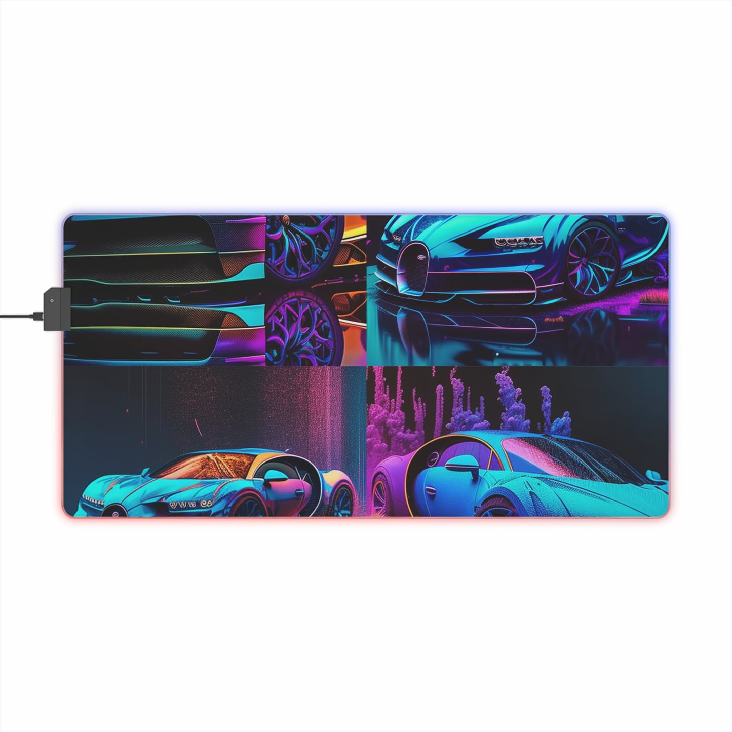 LED Gaming Mouse Pad Bugatti Neon Chiron 5