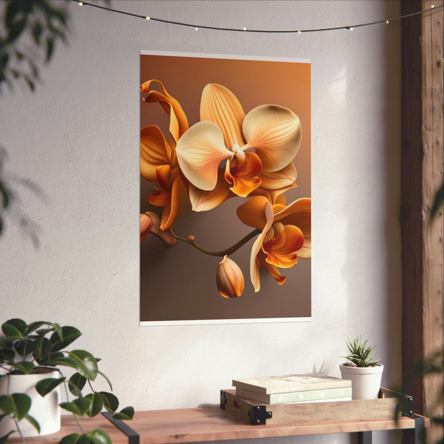 Premium Matte Vertical Posters orchid pedals 2