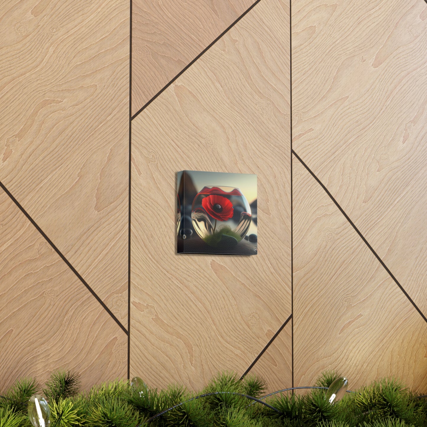 Canvas Gallery Wraps Red Anemone in a Vase 3