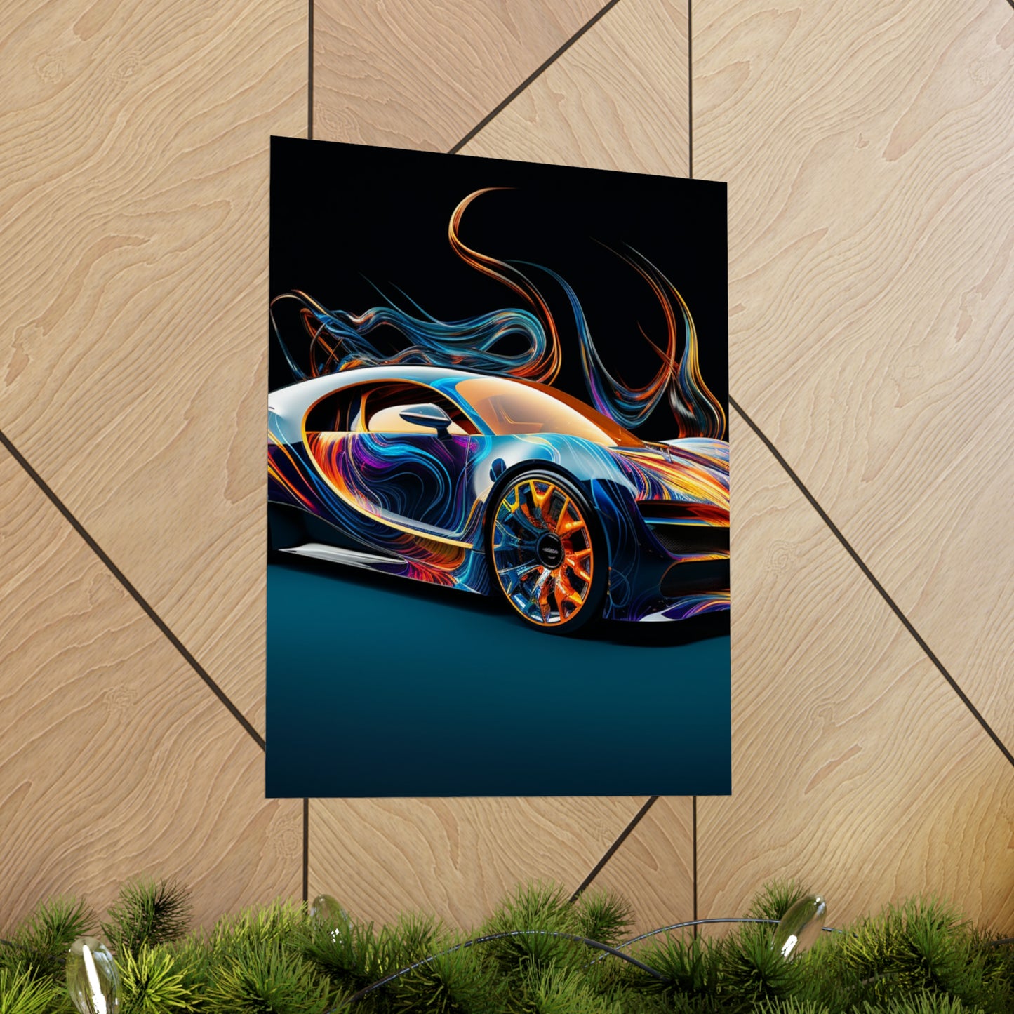 Premium Matte Vertical Posters Bugatti Abstract Flair 2