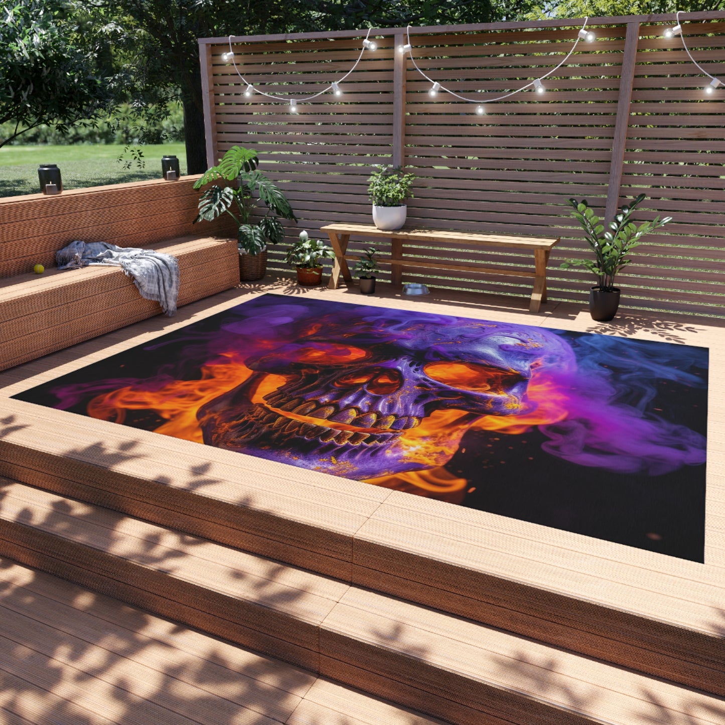 Outdoor Rug  Macro Skull 1