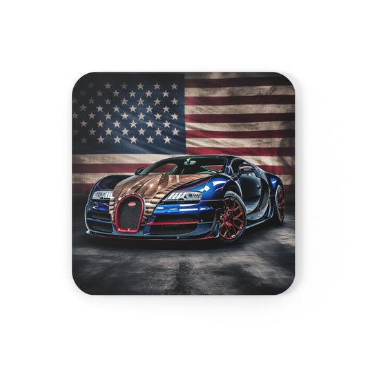 Corkwood Coaster Set Bugatti American Flag 4