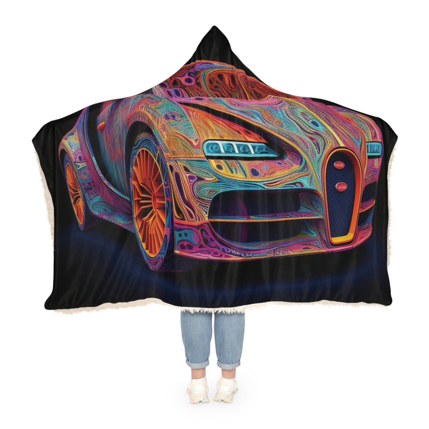 Snuggle Hooded Blanket Bugatti Abstract Concept 1