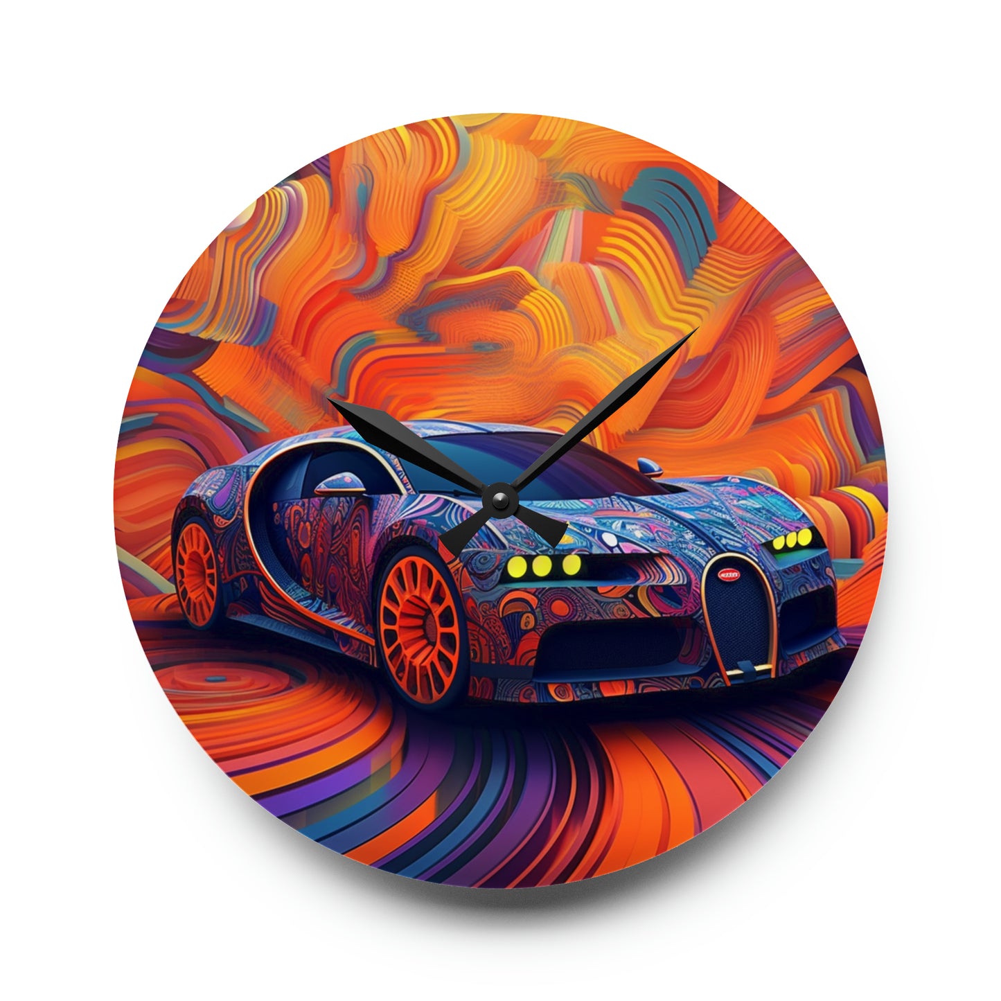 Acrylic Wall Clock Bugatti Abstract Concept 4