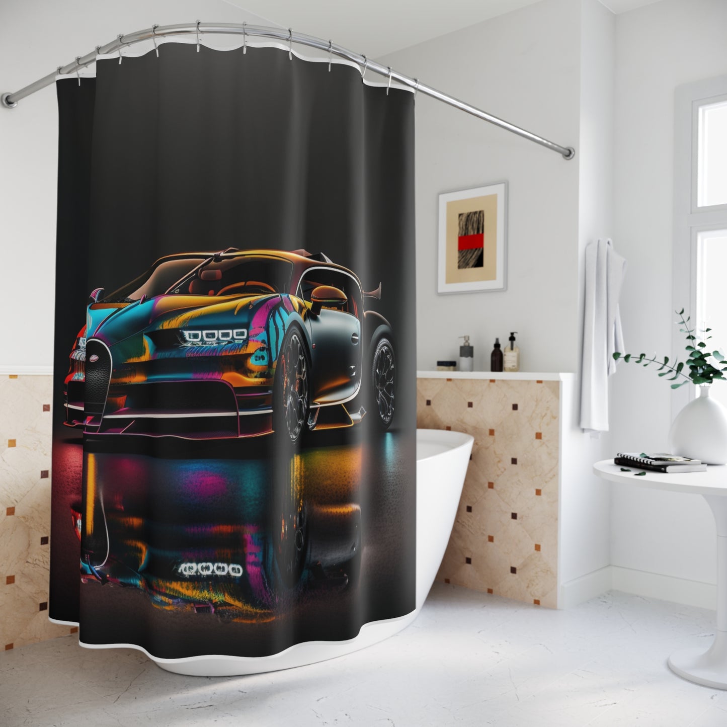 Polyester Shower Curtain Bugatti Chiron Super 2