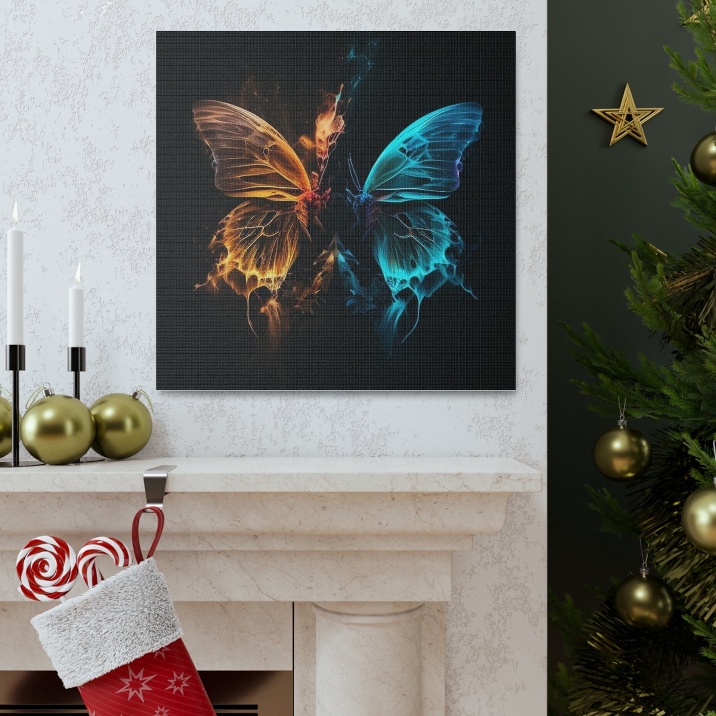 Canvas Gallery Wraps Neon Glo Butterfly 4
