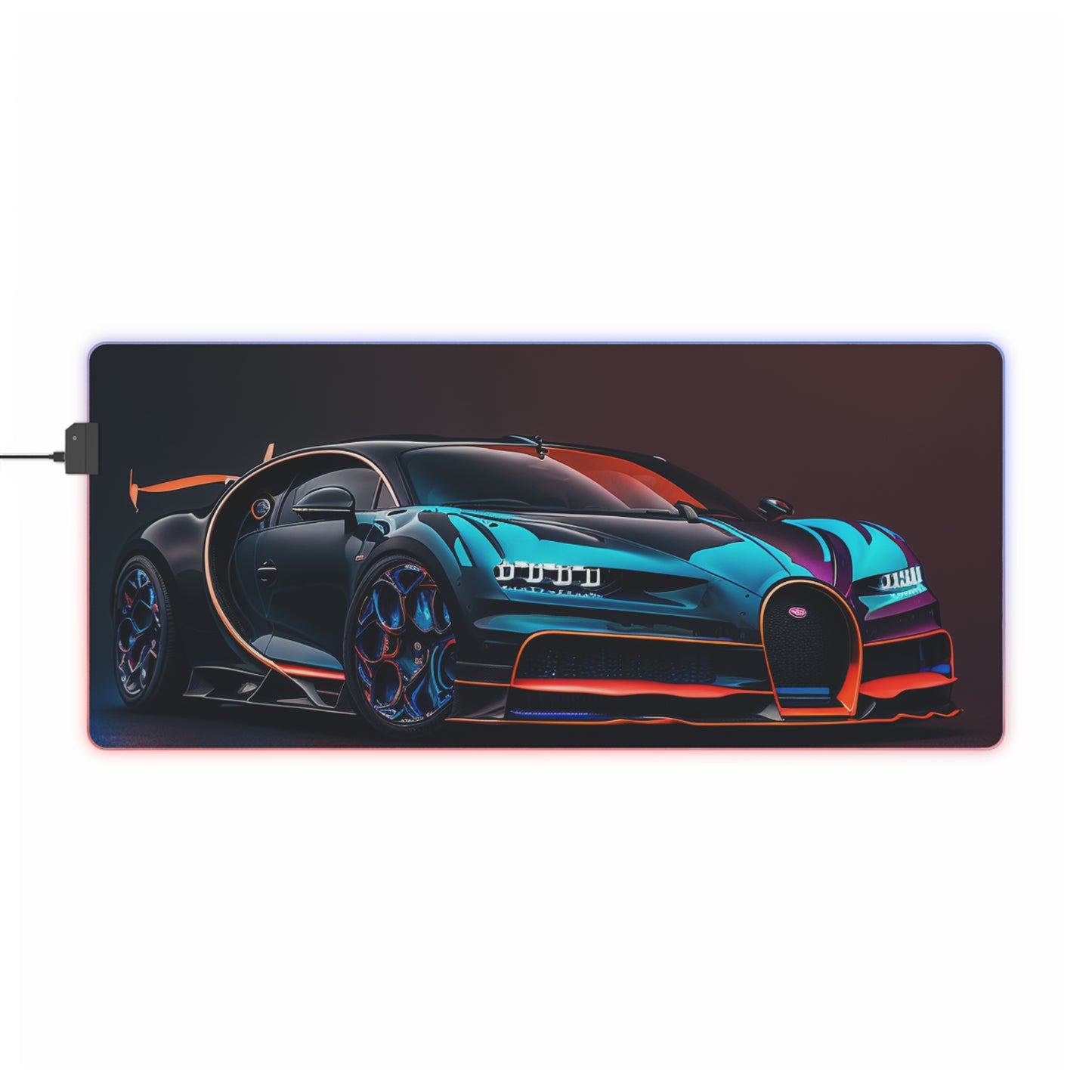 LED Gaming Mouse Pad Bugatti Chiron Super 1