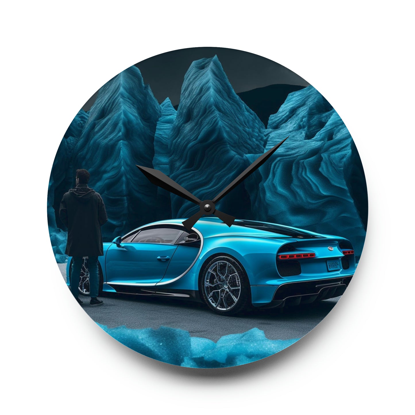 Acrylic Wall Clock Bugatti Real Look 3