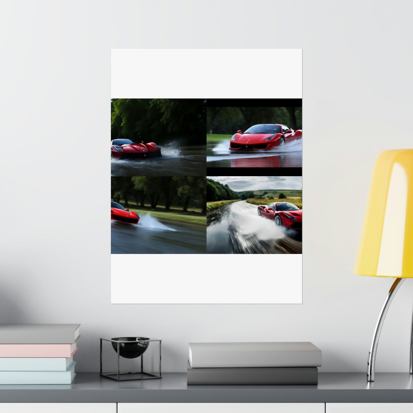 Premium Matte Vertical Posters Water Ferrari Splash 5