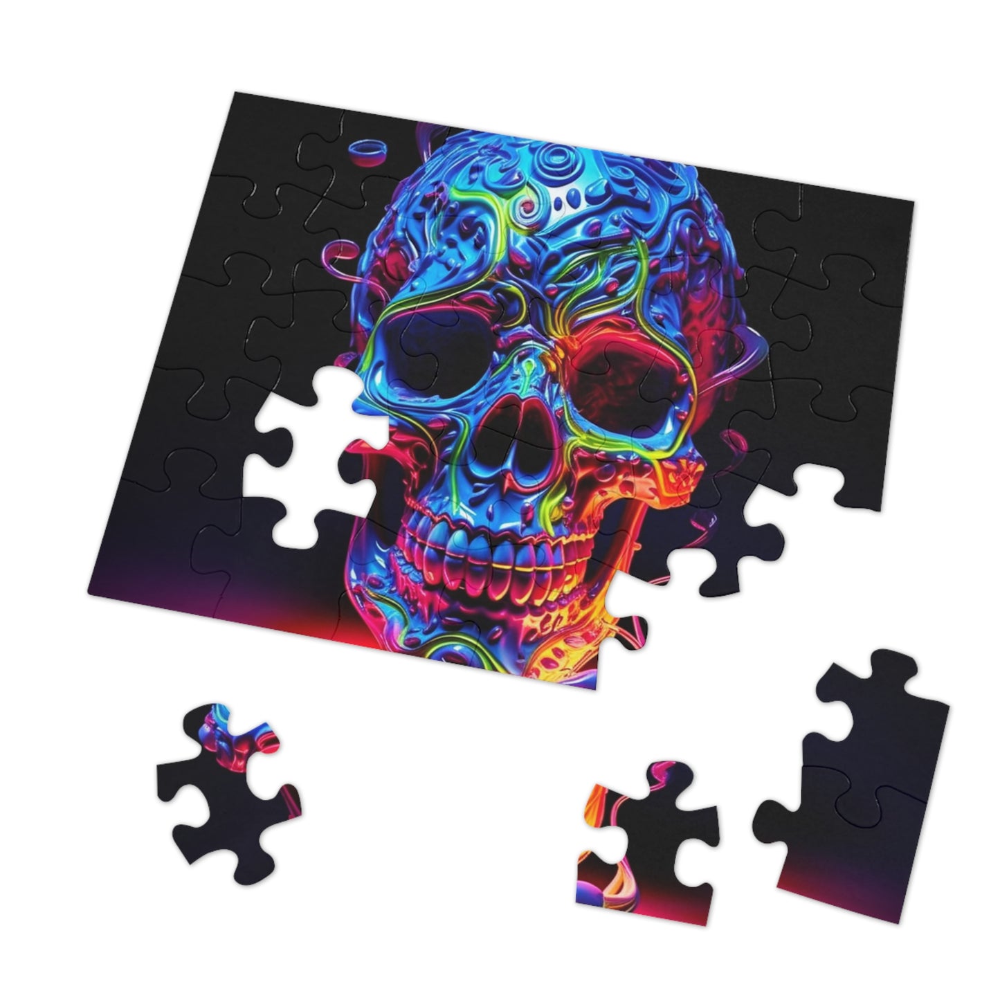 Jigsaw Puzzle (30, 110, 252, 500,1000-Piece) Macro Skull Color 3