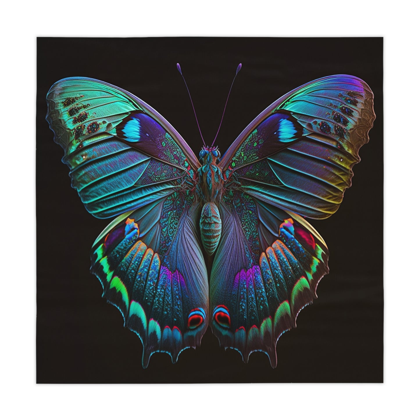 Tablecloth Hue Neon Butterfly 4