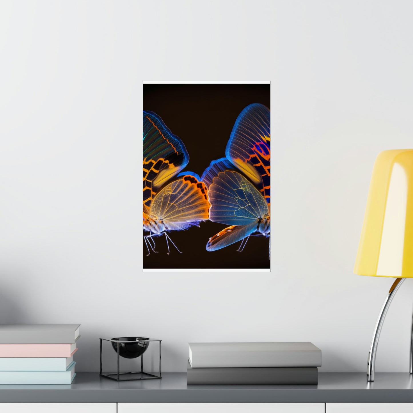 Premium Matte Vertical Posters Neon Glo Butterfly 2