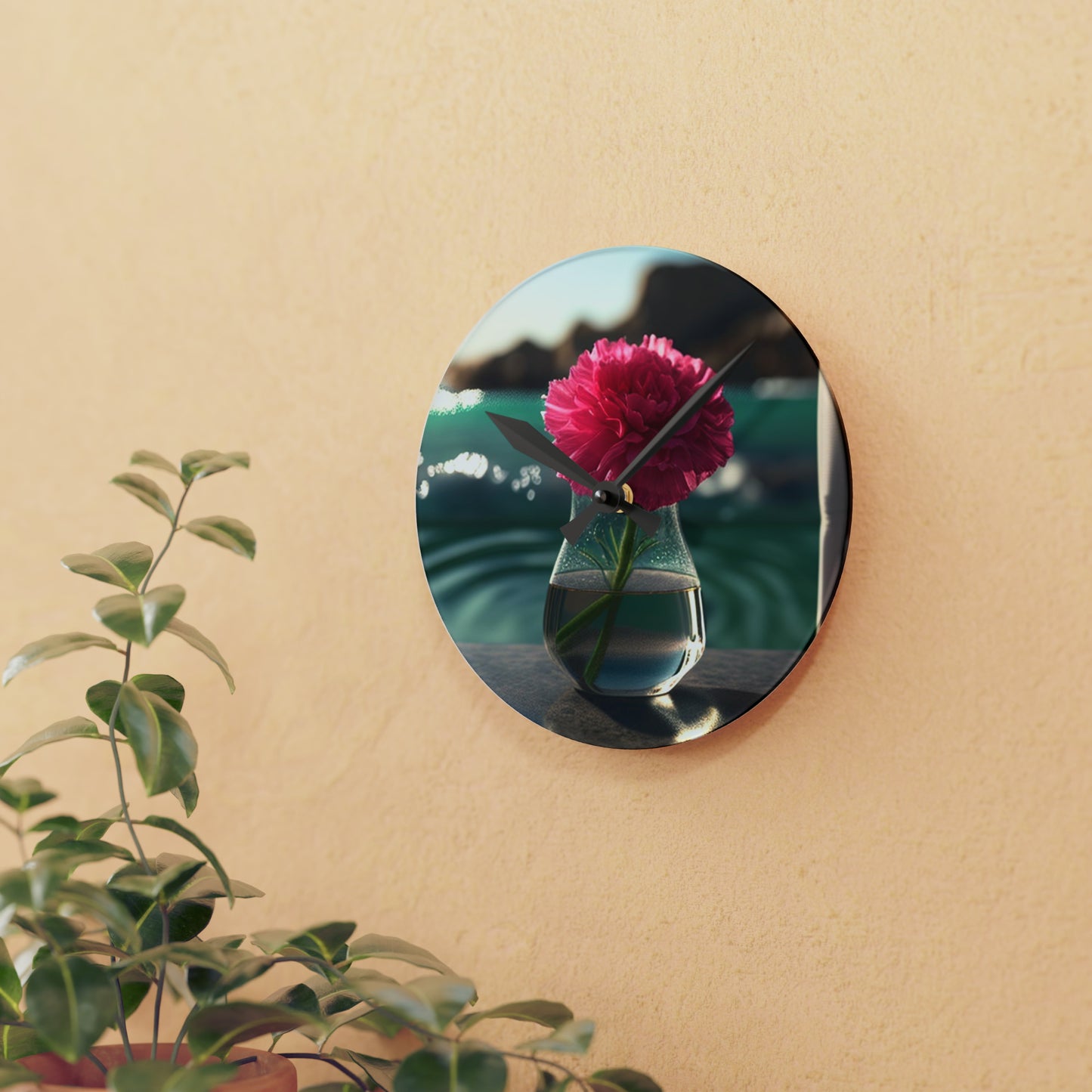 Acrylic Wall Clock Carnation 4