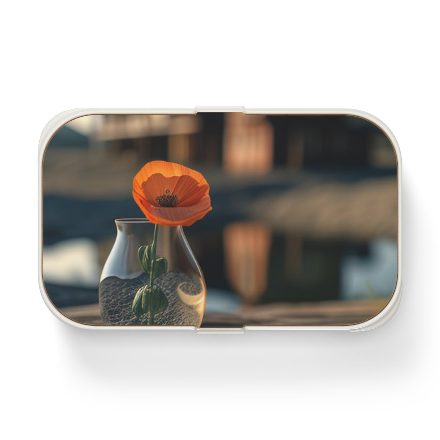 Bento Lunch Box Orange Poppy in a Vase 4