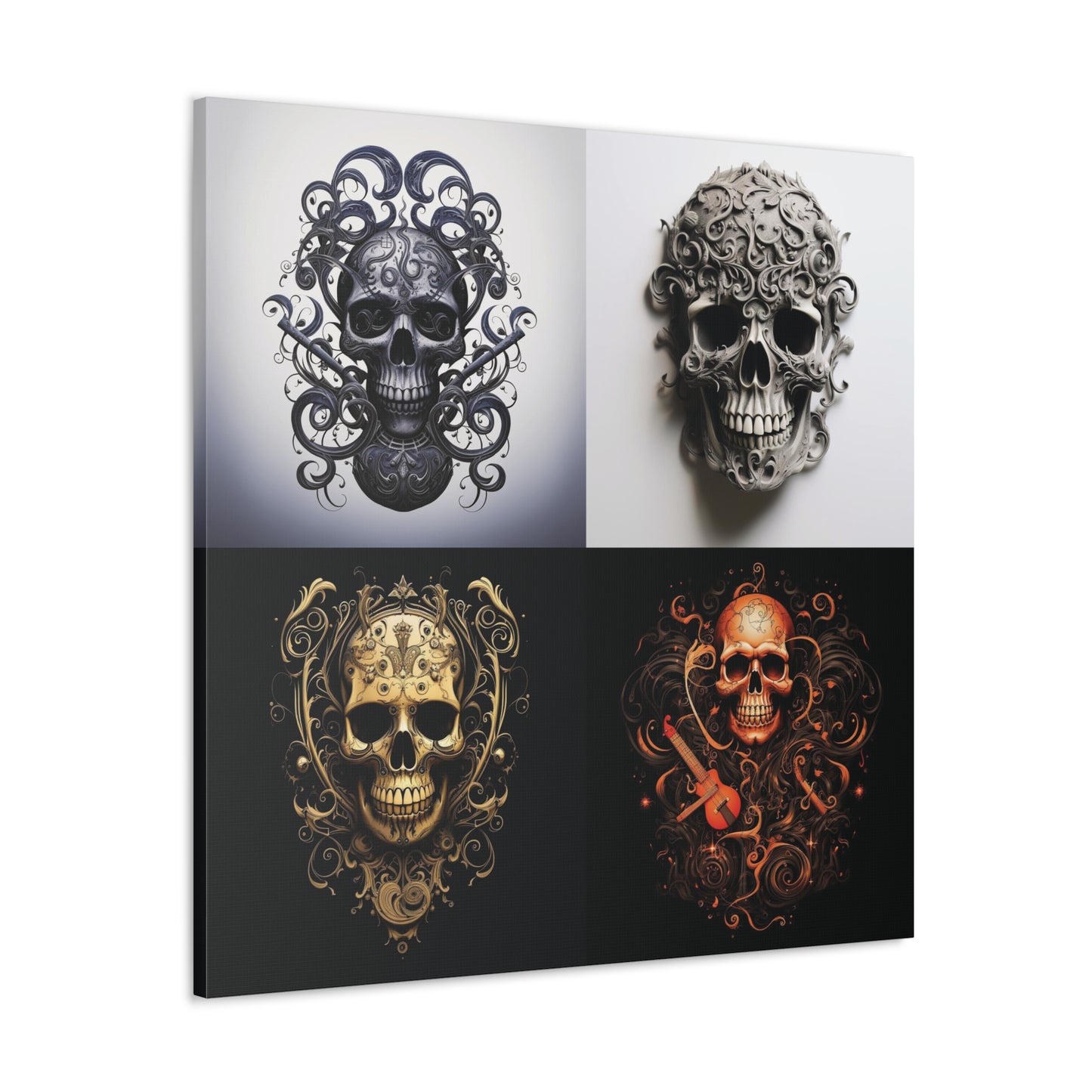 Canvas Gallery Wraps Skull Treble Clef 5