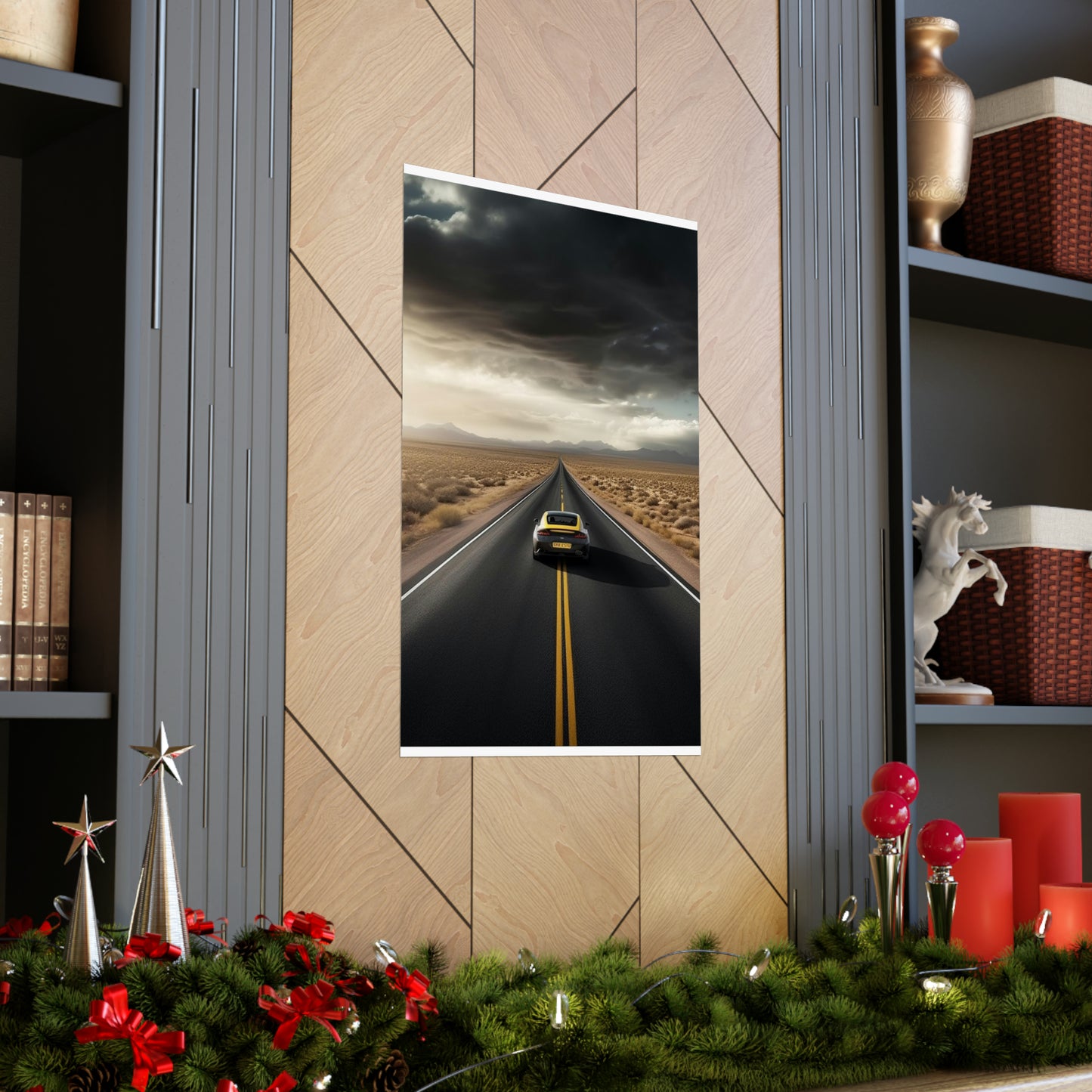 Premium Matte Vertical Posters Ferrari Road 2