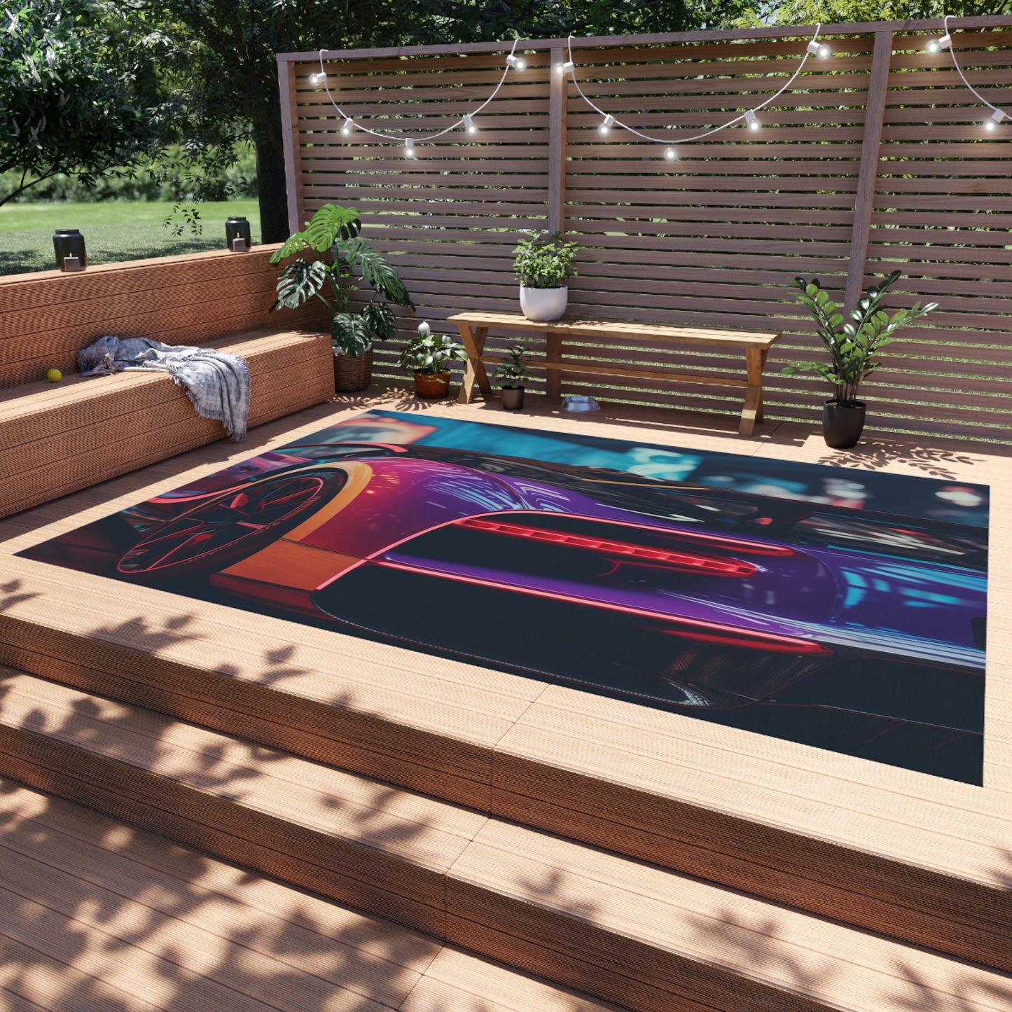 Outdoor Rug  Hyper Bugatti Neon Chiron 3