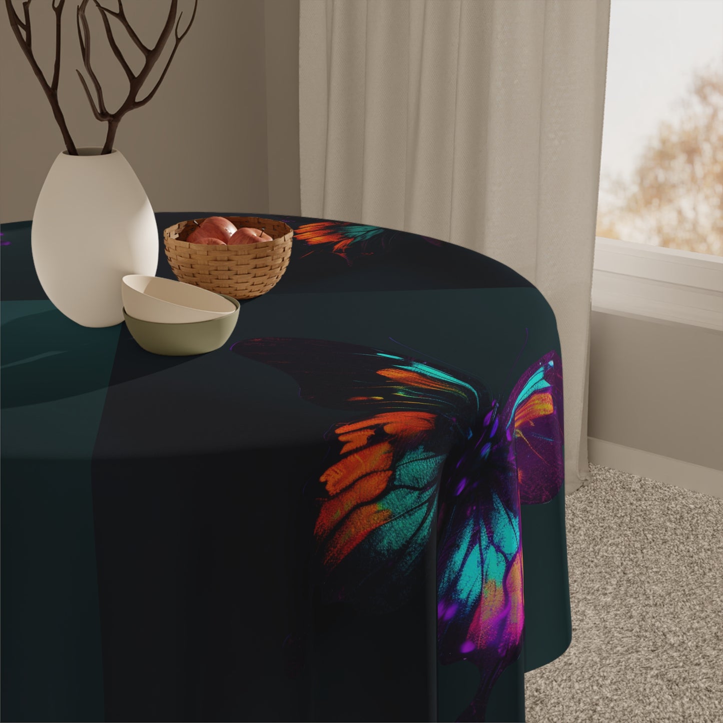 Tablecloth Hyper Colorful Butterfly Purple 5
