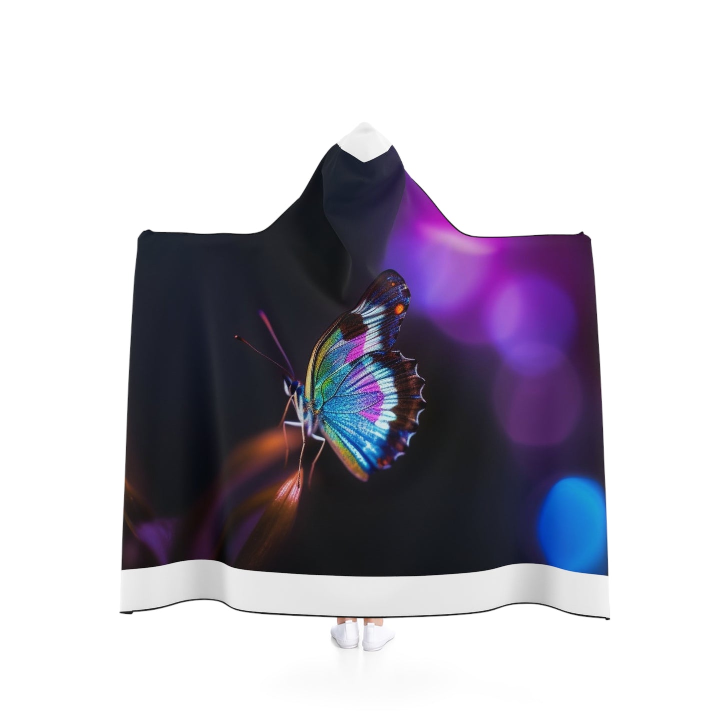 Hooded Blanket Photo Realistic Butterfly 1