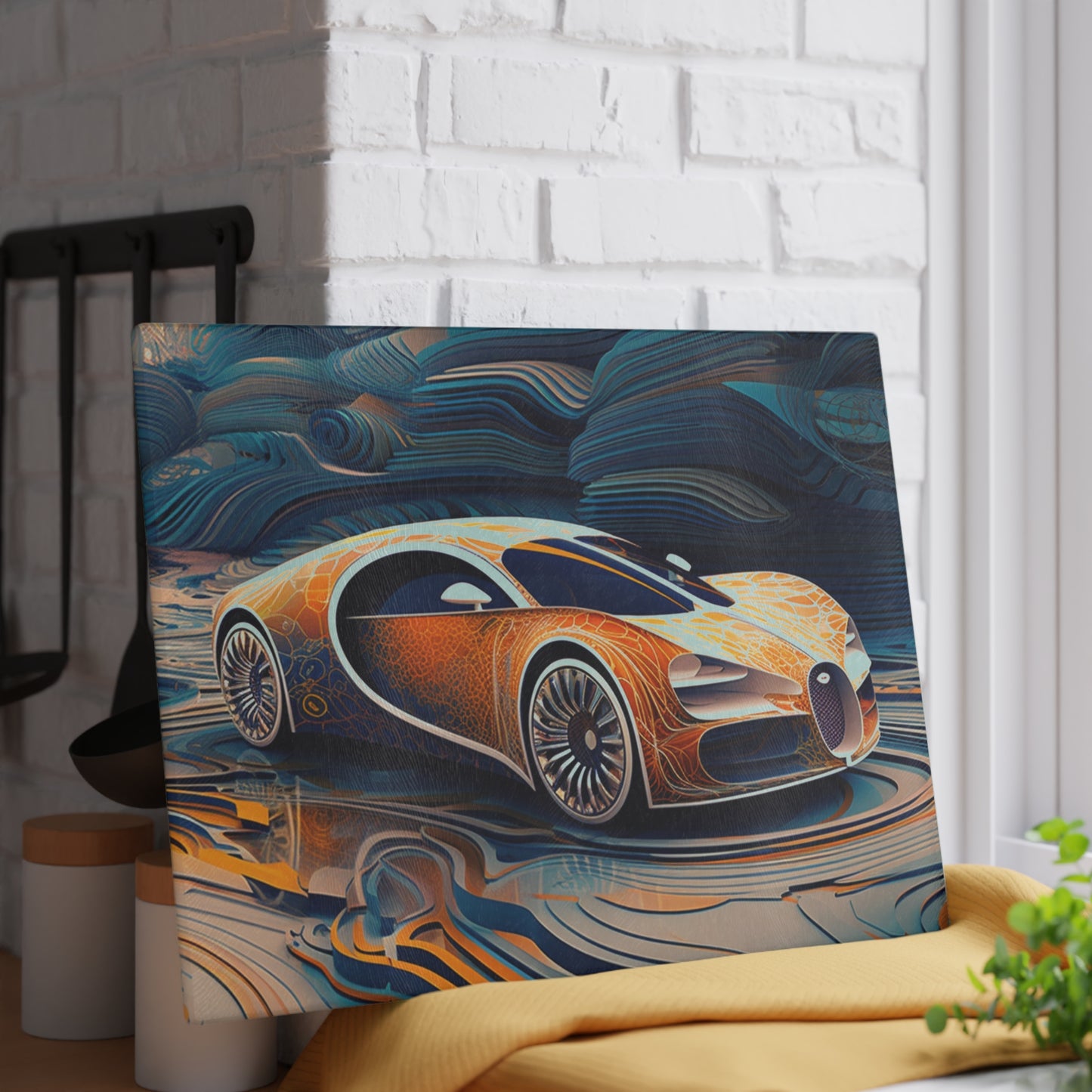 Glass Cutting Board Bugatti Abstract Flair 1