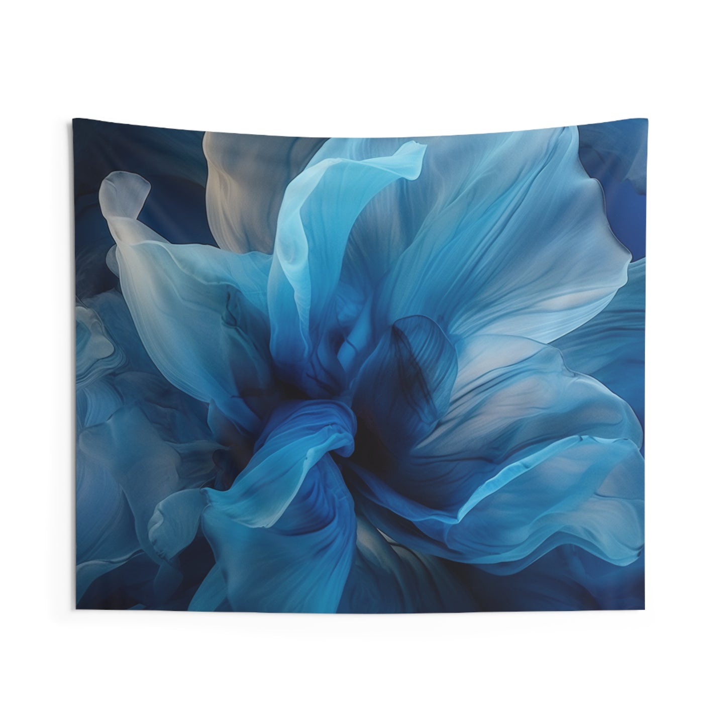 Indoor Wall Tapestries Blue Tluip Abstract 2