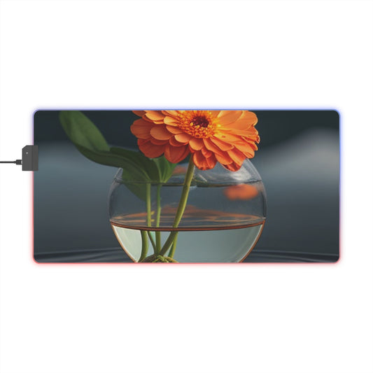 LED Gaming Mouse Pad Orange Zinnia 2