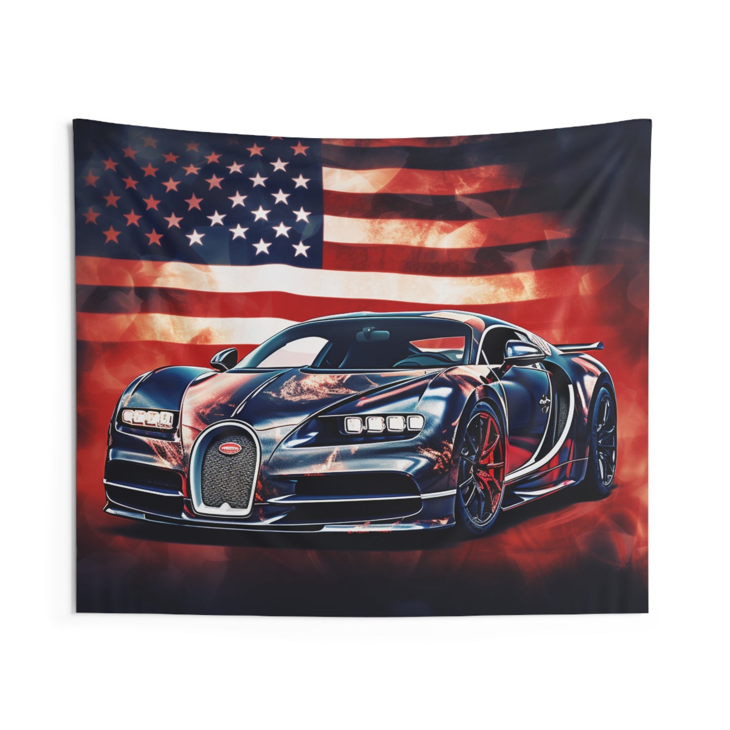 Indoor Wall Tapestries Abstract American Flag Background Bugatti 4