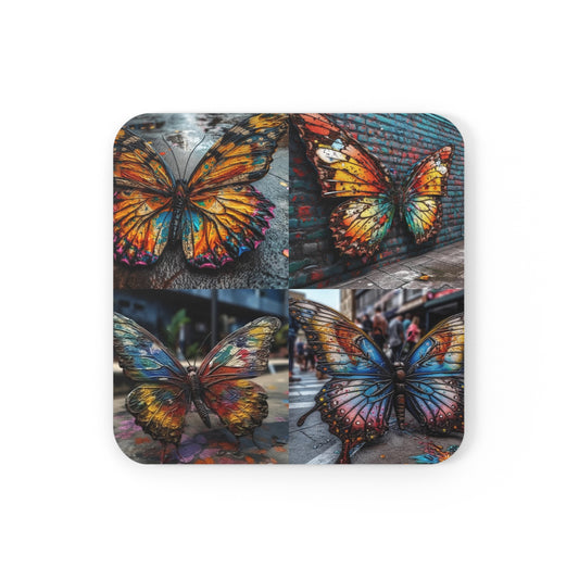 Corkwood Coaster Set Liquid Street Butterfly 5
