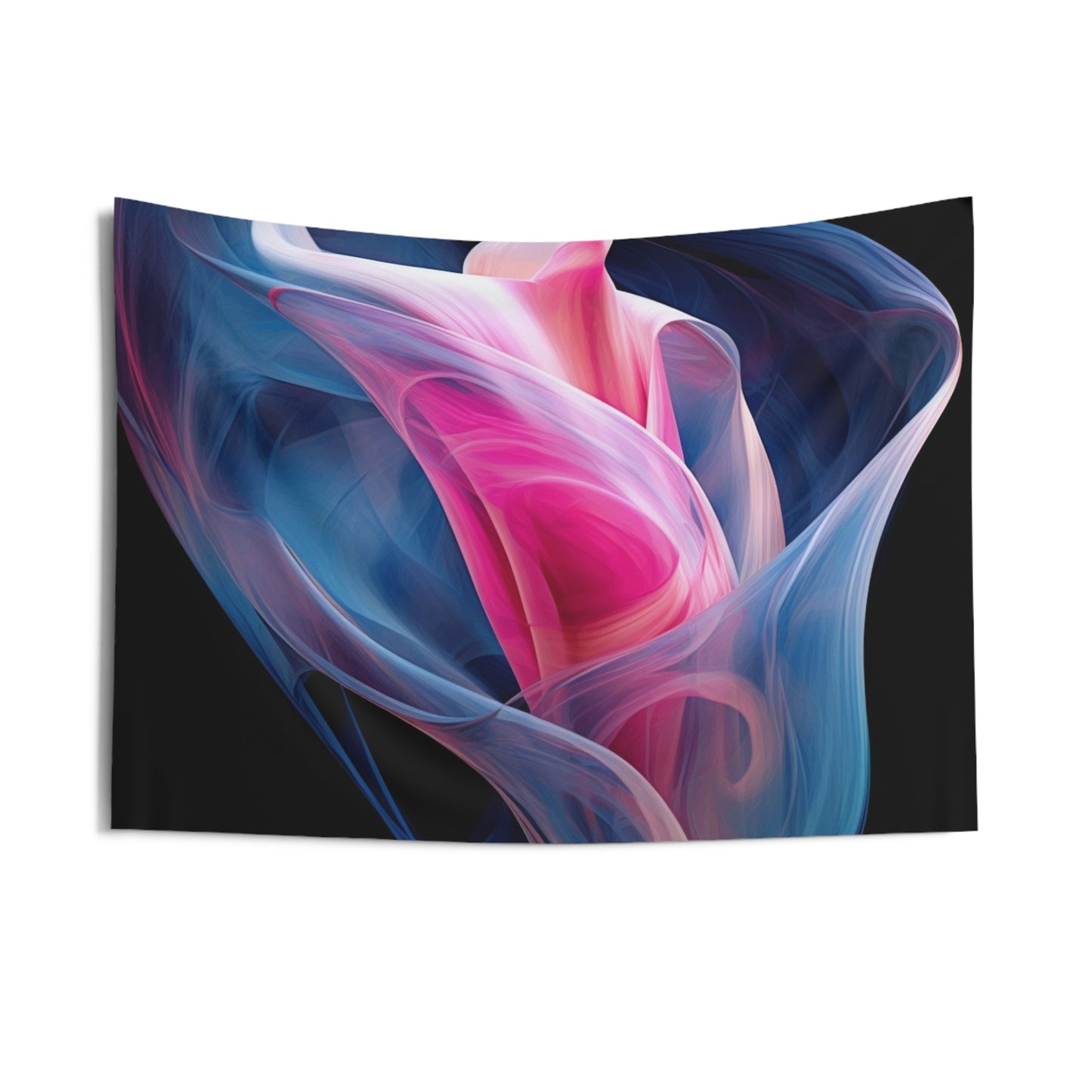 Indoor Wall Tapestries Pink & Blue Tulip Rose 3