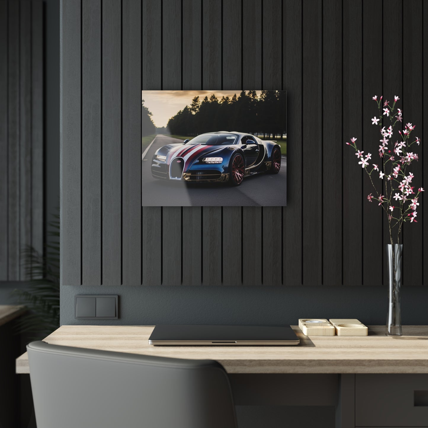 Acrylic Prints Bugatti Flag American 1