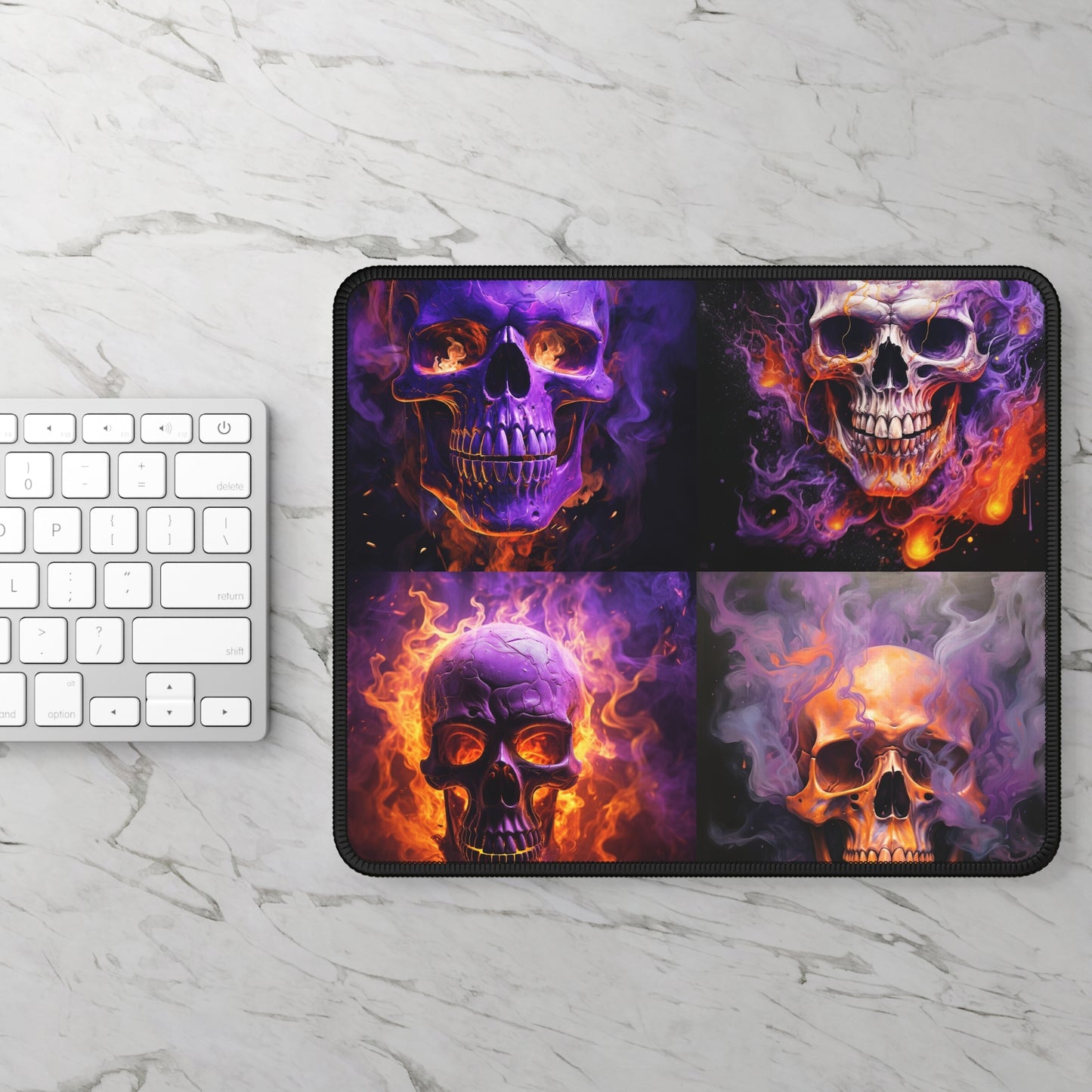 Gaming Mouse Pad  Skull Flames 5