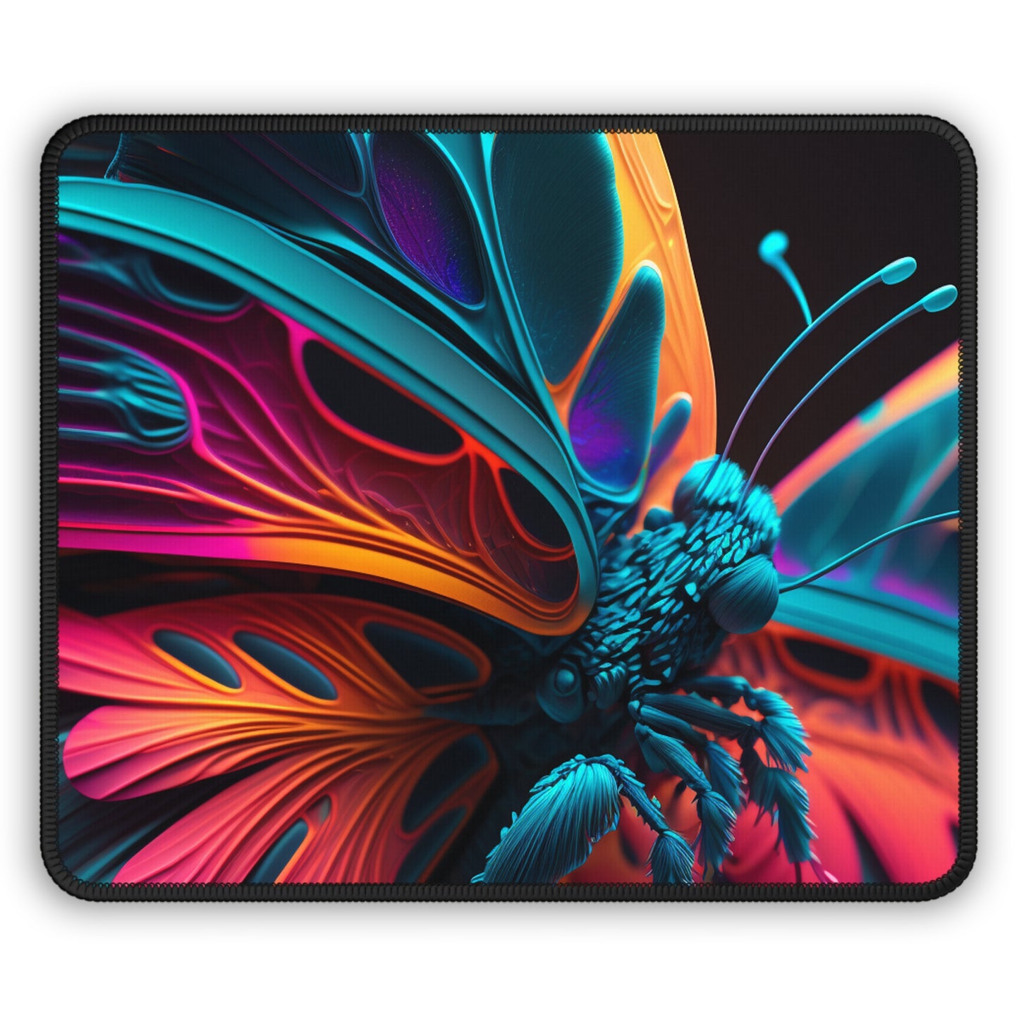 Gaming Mouse Pad  Neon Butterfly Macro 4