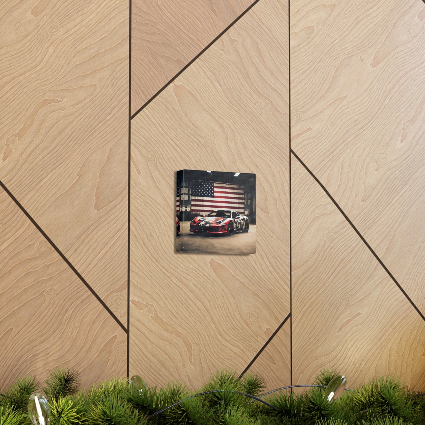 Canvas Gallery Wraps American Flag Farrari 1