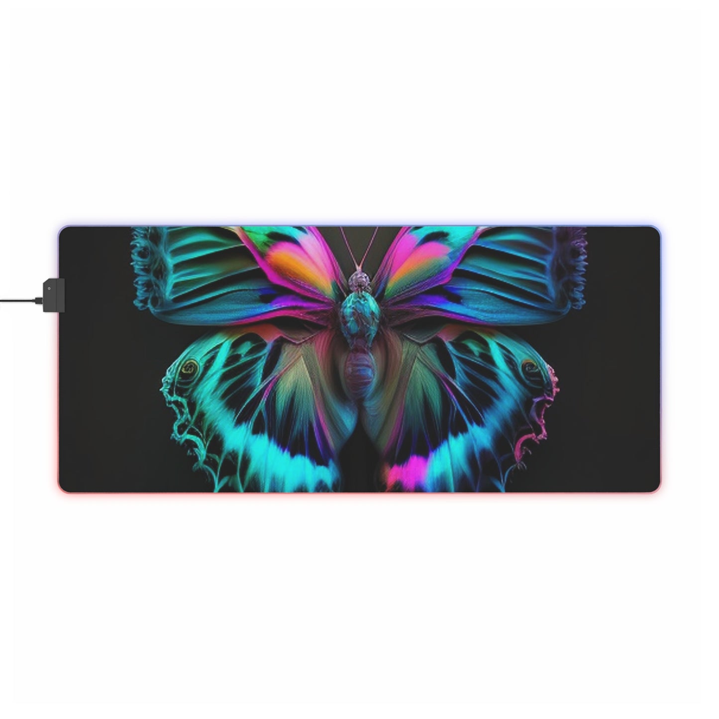 LED Gaming Mouse Pad Neon Butterfly Fusion 4