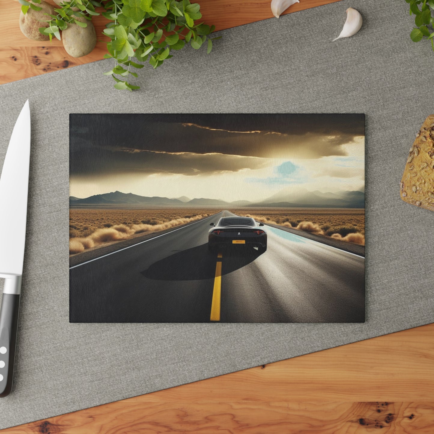 Glass Cutting Board Ferrari Road 1