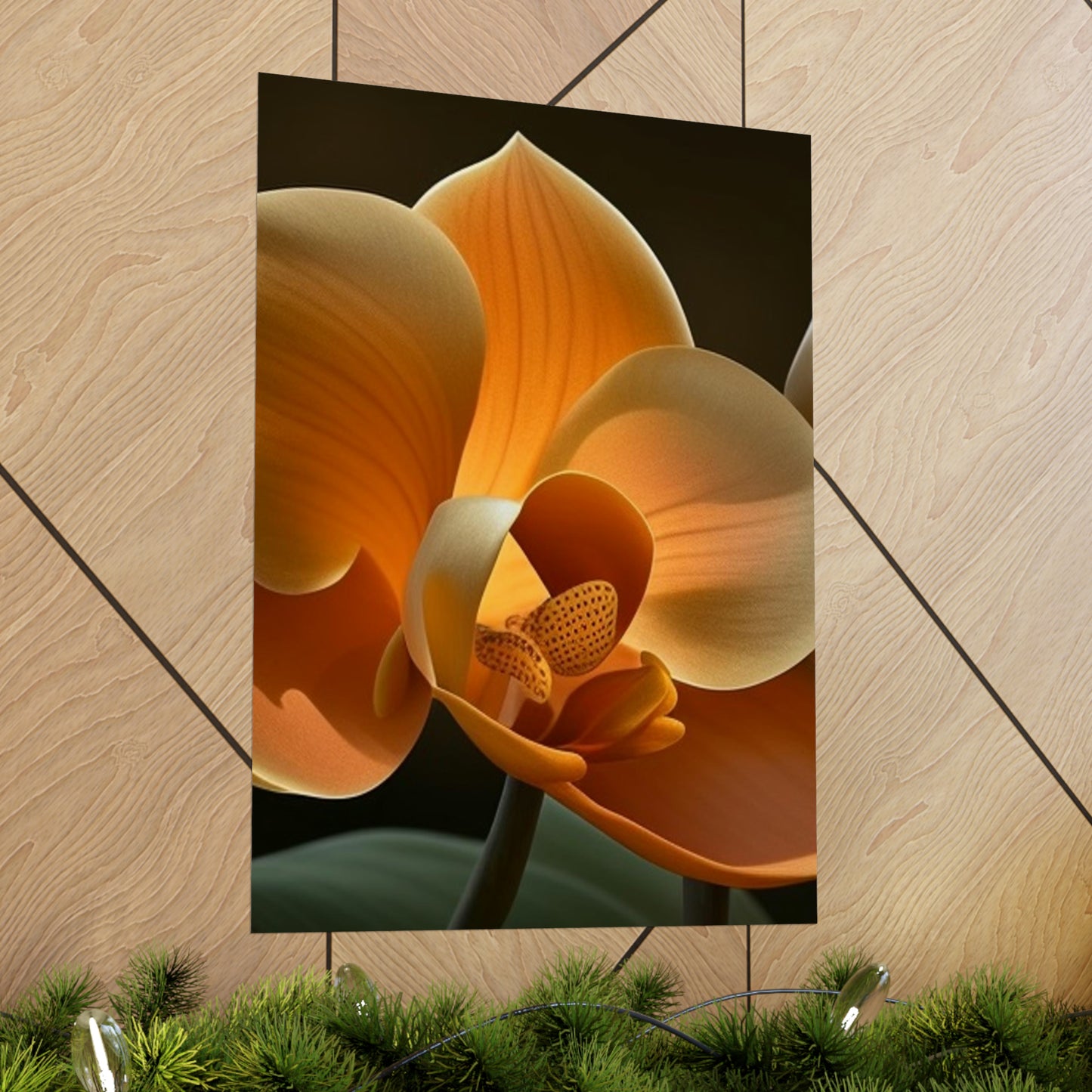 Premium Matte Vertical Posters Orange Orchid 4