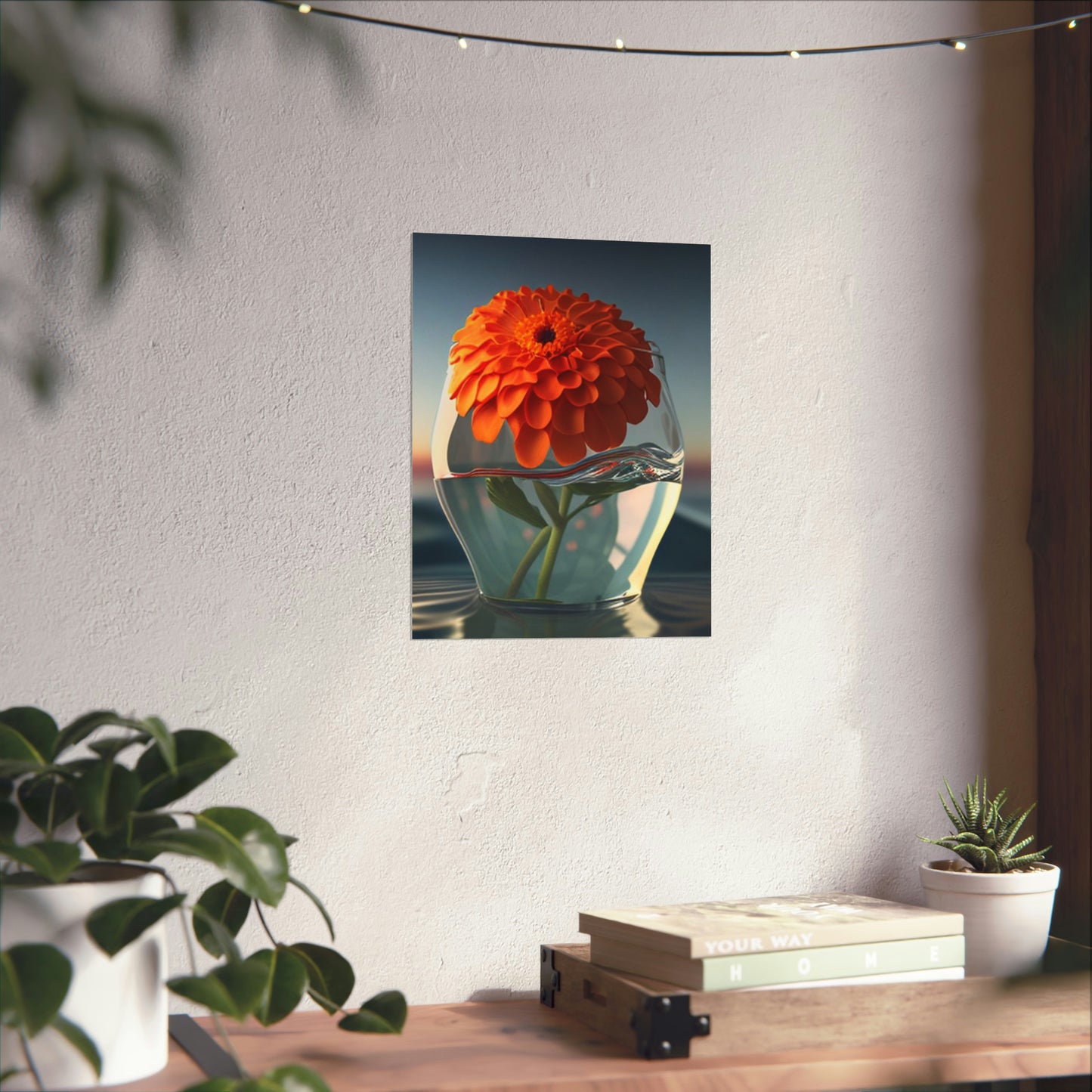 Premium Matte Vertical Posters Orange Zinnia 4