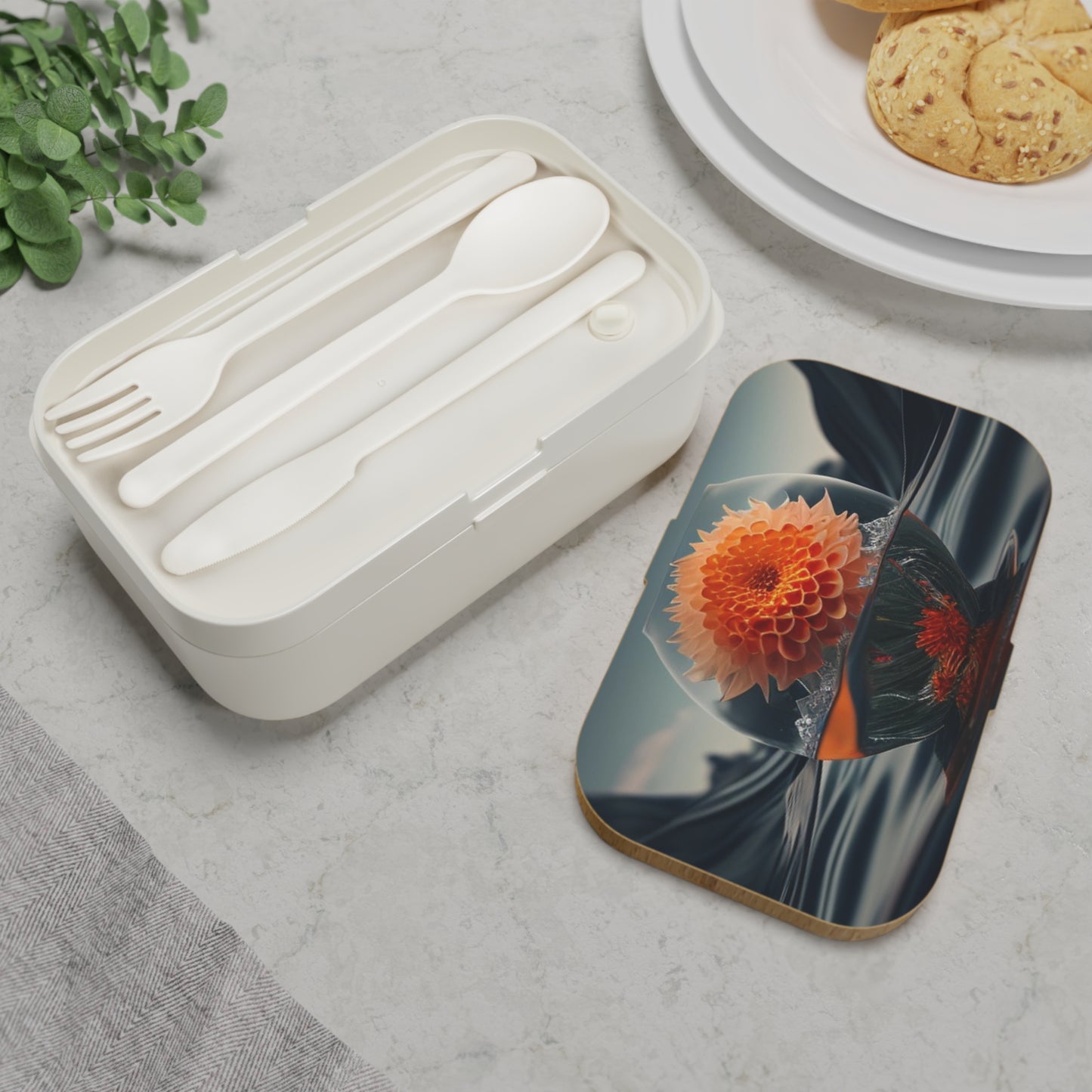 Bento Lunch Box Dahlia Orange 3