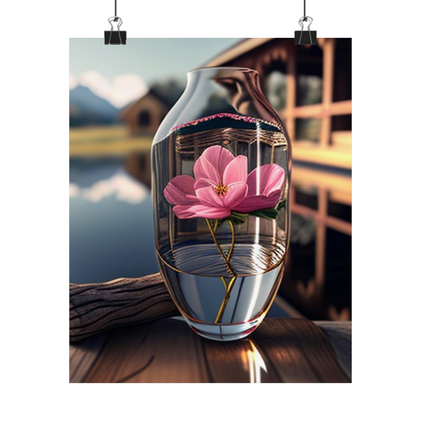 Premium Matte Vertical Posters Pink Magnolia 4