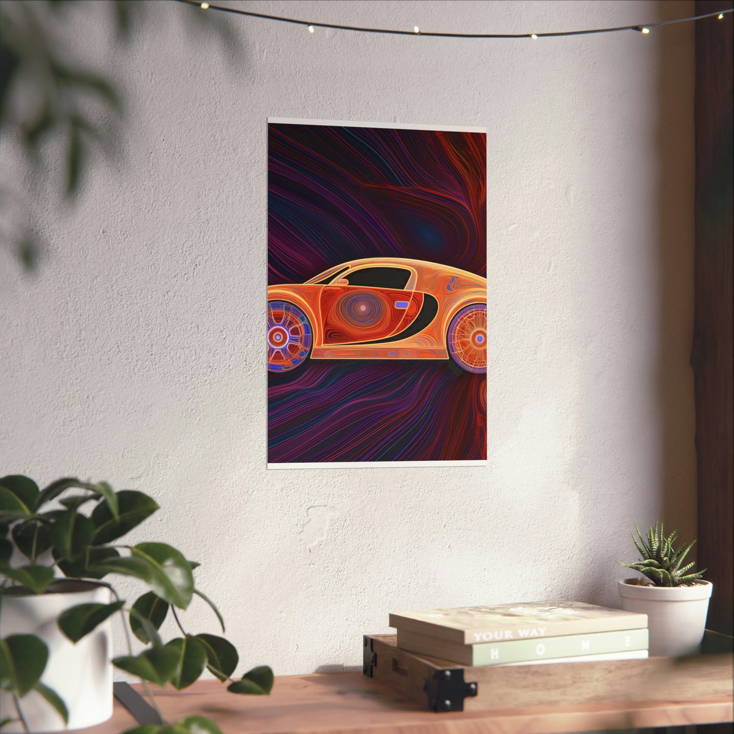 Premium Matte Vertical Posters Bugatti Abstract Concept 2