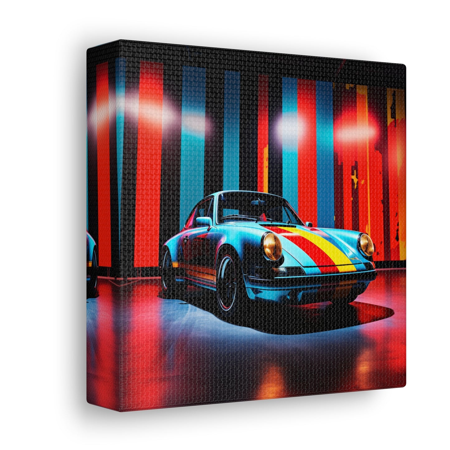 Canvas Gallery Wraps Macro American Flag Porsche 3