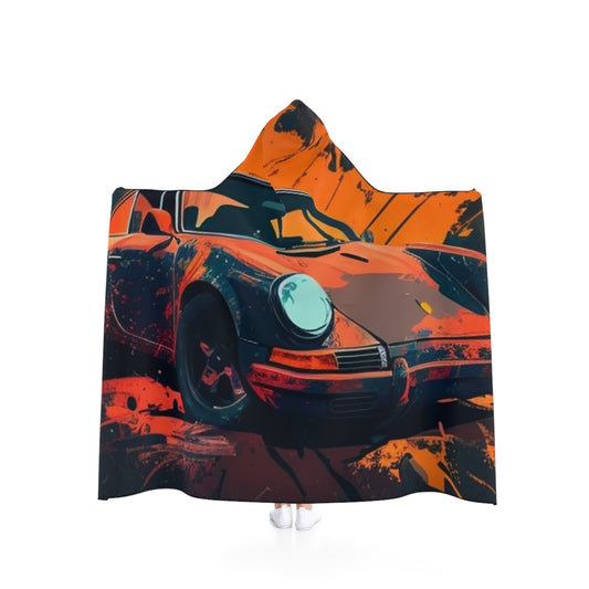 Hooded Blanket Porsche Abstract 3