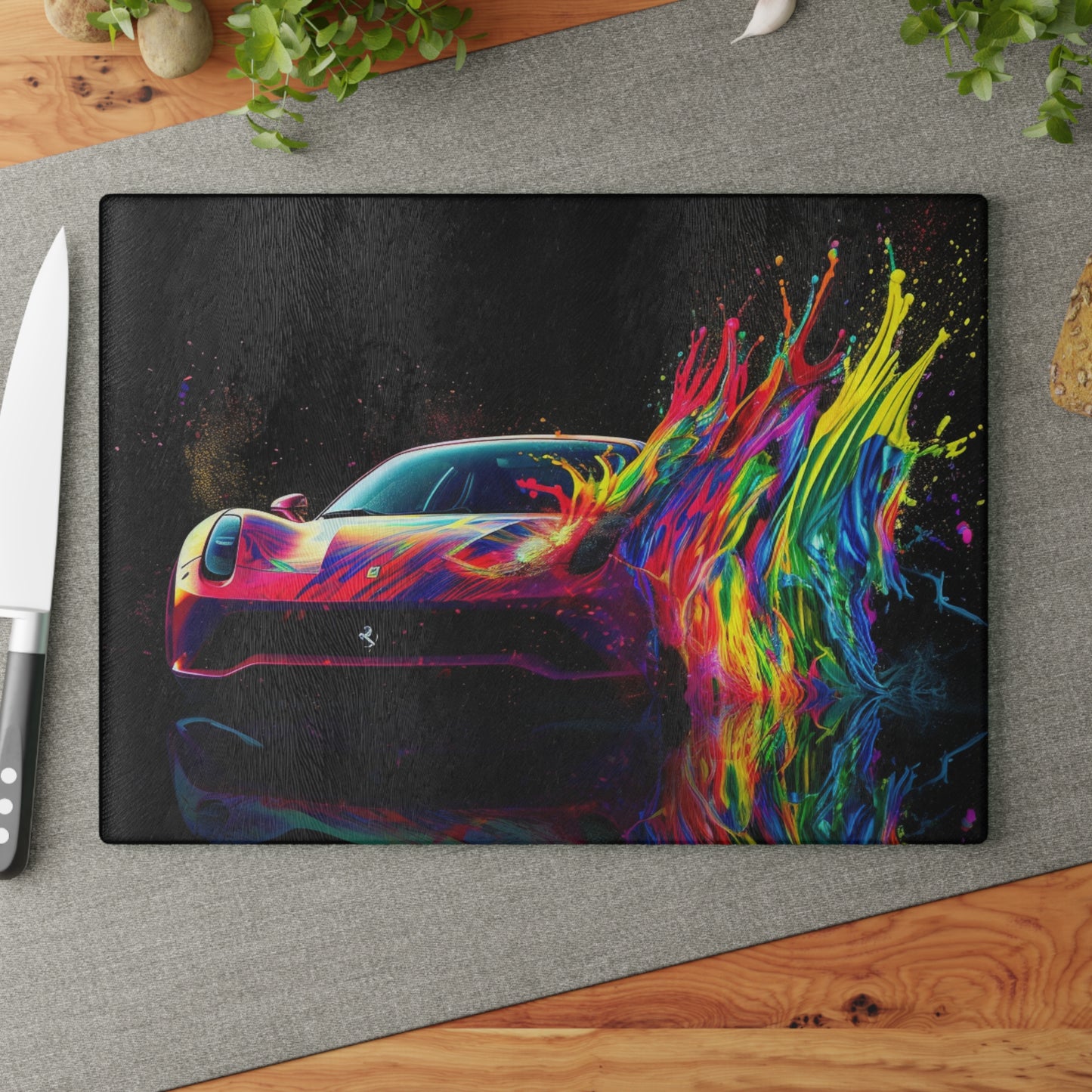 Glass Cutting Board Ferrari Fusion Water 3