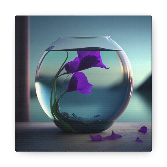 Canvas Gallery Wraps Purple Sweet pea in a vase 2