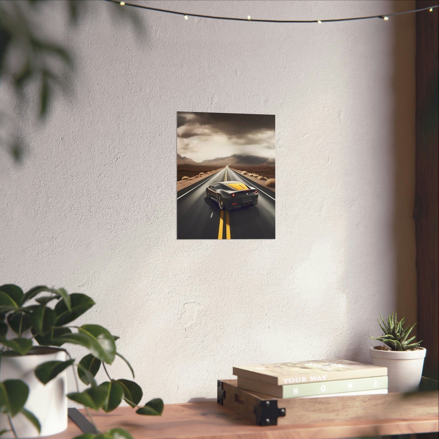 Premium Matte Vertical Posters Ferrari Road 4